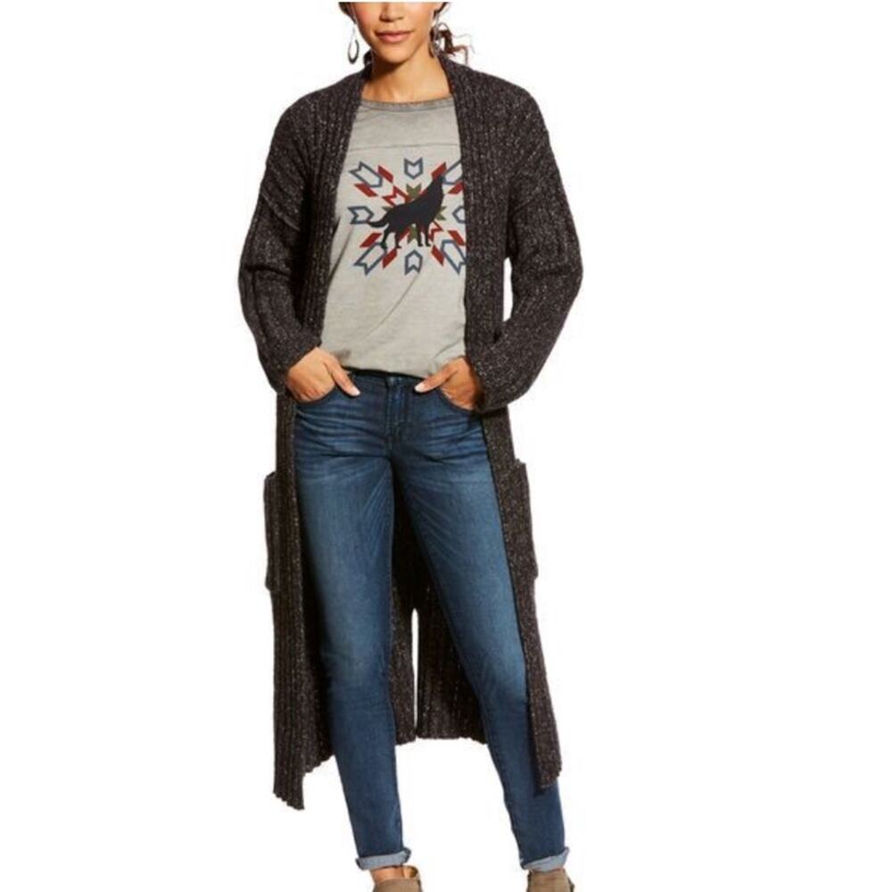 Ariat Women's Autumn Sweater In Grey Size Medium - Picture 1 of 7